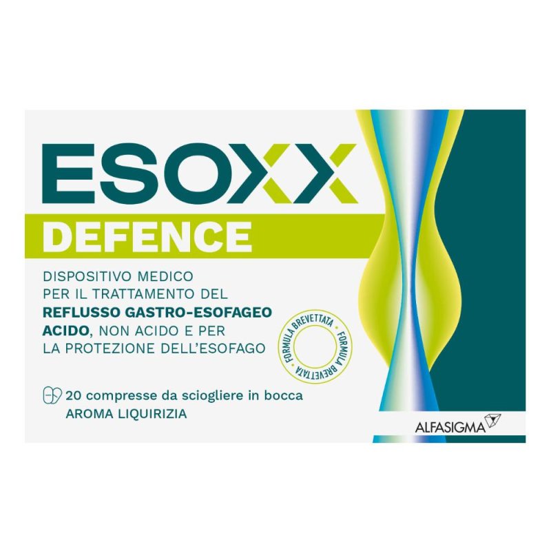 Esoxx - Defence Per Reflusso Gastroesofageo Confezione 20 Compresse Masticabili