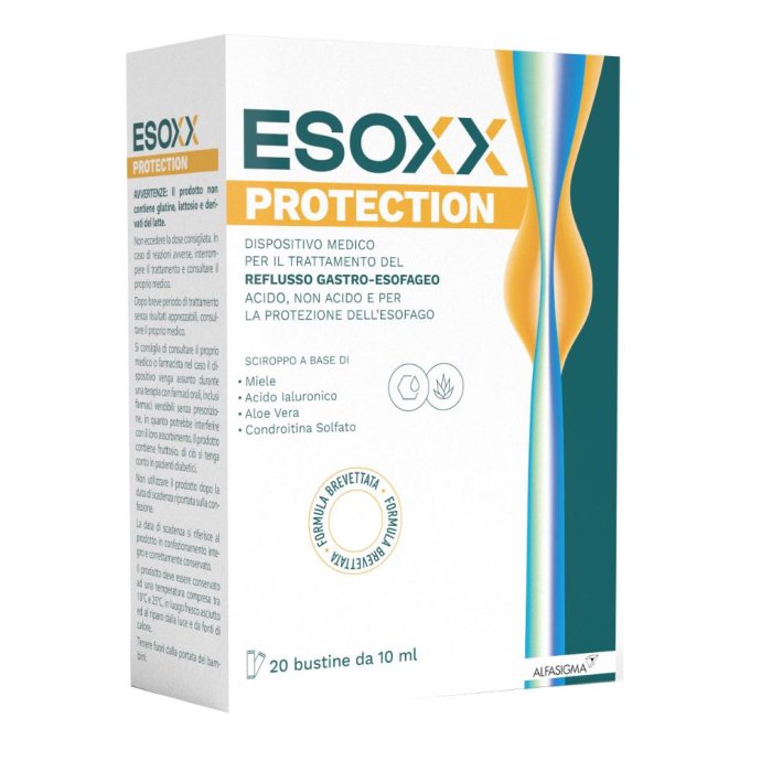 EsoXX Protection Dispositivo Medico per il Reflusso Gastro-Esofageo, 20 Bustine
