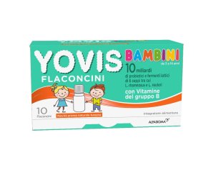 Yovis Bambini Fermenti Lattici Vitamine Gruppo B Gusto Banana, 10 Flaconcini
