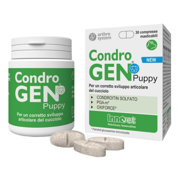 Condrogen Puppy Cane Cucciolo 30 Compresse Integratore Articolazioni e Cartilagini in Crescita