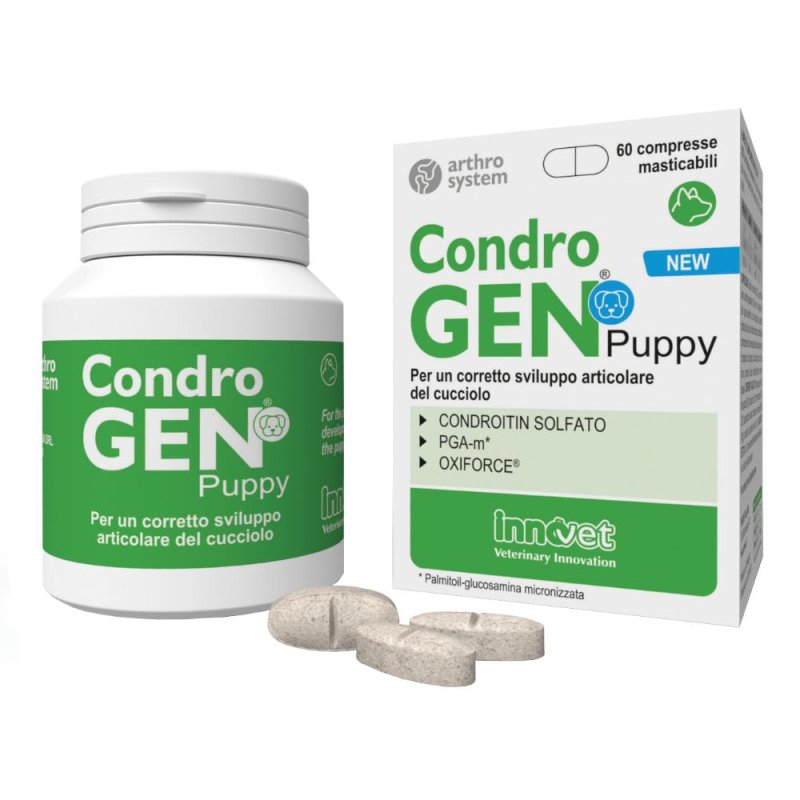 Condrogen Puppy 60 Compresse Integratore Articolazioni per Cani Cuccioli in Crescita Condrogen Puppy 60 Compresse Integratore Articolazioni per Cani Cuccioli in Crescita