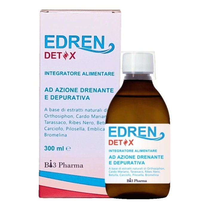 Edren Detox Integratore Alimentare Depurativo Liquido 300 Millilitri – Azione Drenante e Detox Naturale Edren Detox Integratore Alimentare Depurativo Liquido 300 Millilitri – Azione Drenante e Detox Naturale