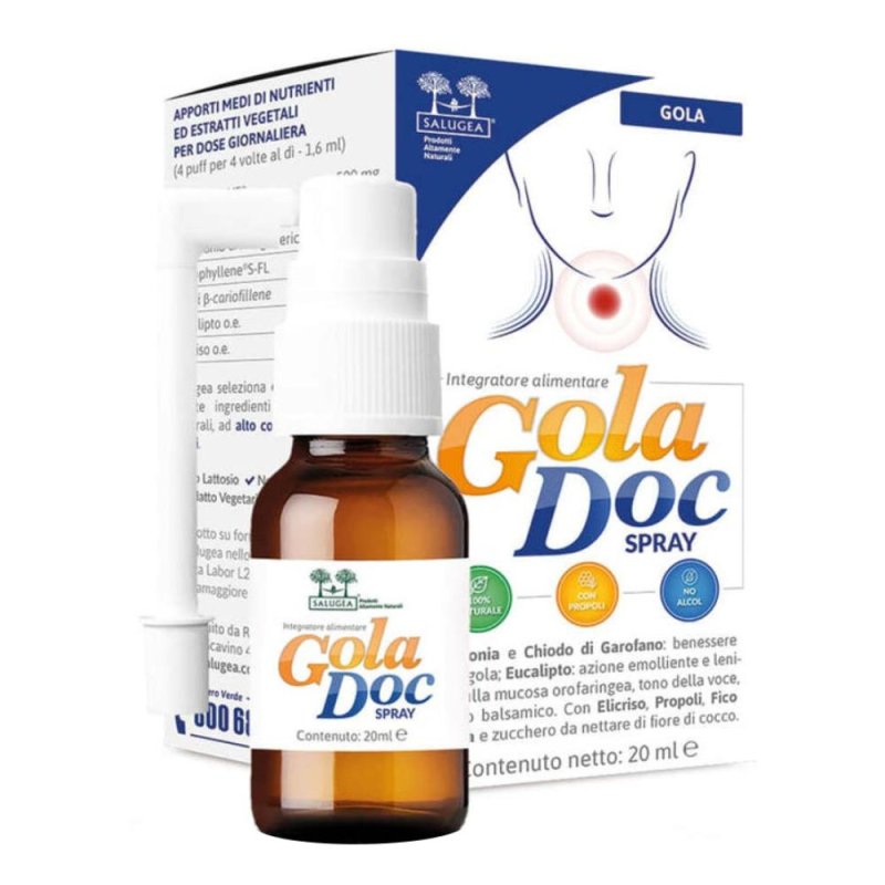 Salugea GolaDoc Spray Integratore Alimentare 20 ml Salugea GolaDoc Spray Integratore Alimentare 20 ml