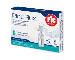 Rinoflux+ Soluzione Isotonica Rinologica 5 ml – 50 Fiale Monodose Sterili per Detersione e Igiene Nasale