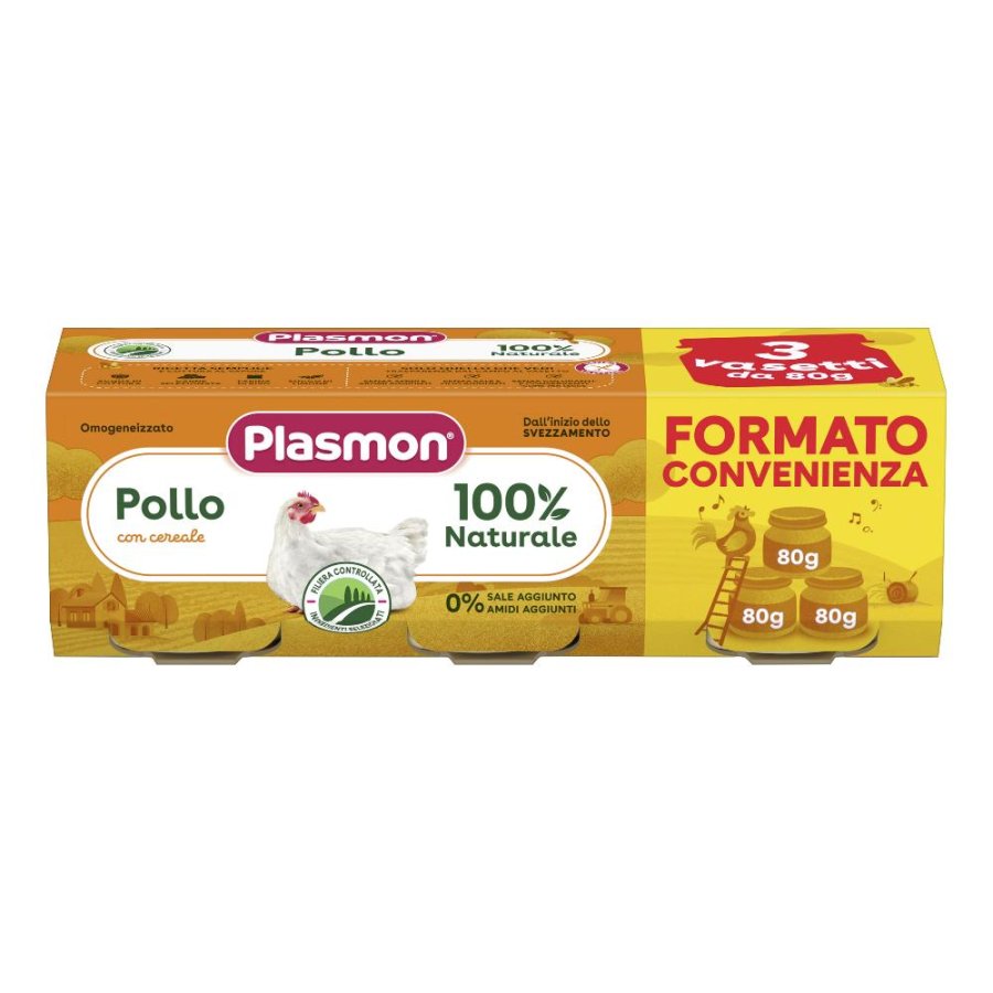 PLASMON OMOG POLLO 3PZ 80G PLASMON OMOG POLLO 3PZ 80G