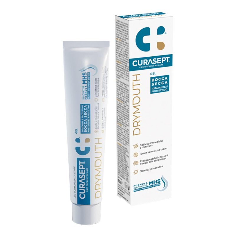 Curasept Drymouth Gel Idratante Orale 50 ml per Secchezza della Bocca e delle Mucose Curasept Drymouth Gel Idratante Orale 50 ml per Secchezza della Bocca e delle Mucose