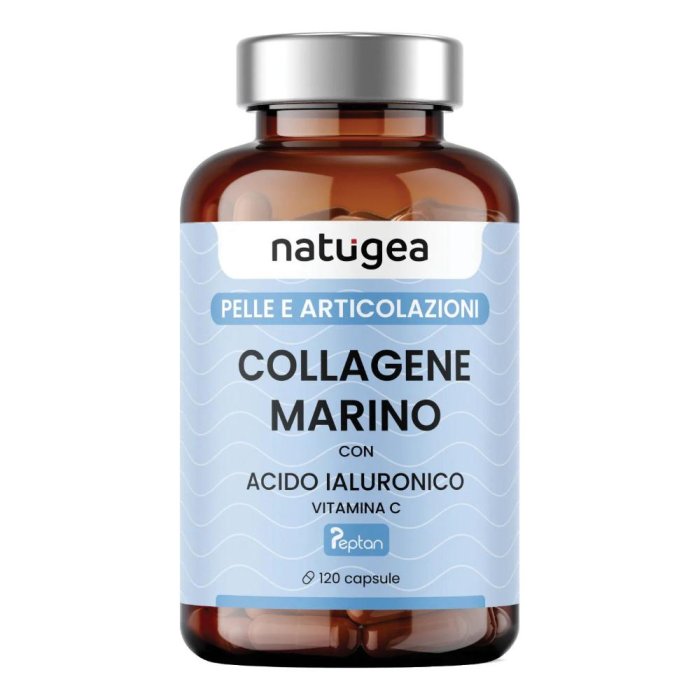 Natugea Collagene Marino 120 Capsule &ndash; Integratore di Collagene Marino Puro per Pelle, Capelli, Unghie e Articolazioni