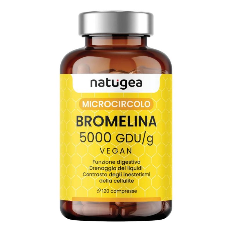 Natugea Bromelina 5000 ad Alto Dosaggio Integratore in Compresse 120 Pezzi per Benessere di Articolazioni e Digestione Natugea Bromelina 5000 ad Alto Dosaggio Integratore in Compresse 120 Pezzi per Benessere di Articolazioni e Digestione