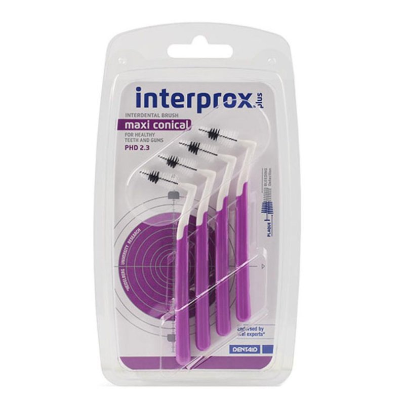 Interprox Plus Maxi Conical Scovolino Interdentale Misura 2.3 4 Pezzi Interprox Plus Maxi Conical Scovolino Interdentale Misura 2.3 4 Pezzi