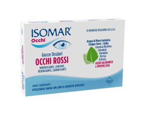 Isomar Gocce Oculari Occhi Rossi Rinfrescante Reidratante Lubrificante, 10 Flaconcini