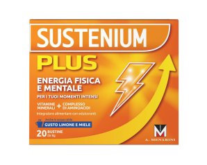 Sustenium Plus Gusto Limone e Miele Integratore energizzante con Vitamine Minerali e Aminoacidi 20 bustine