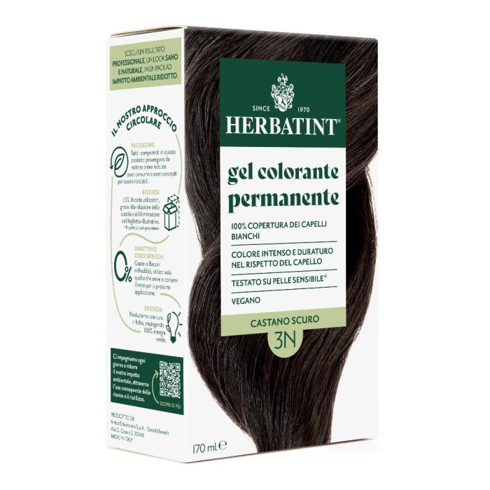 Herbatint 3N Castano scuro 170 ml - tinta per capelli castano scuro