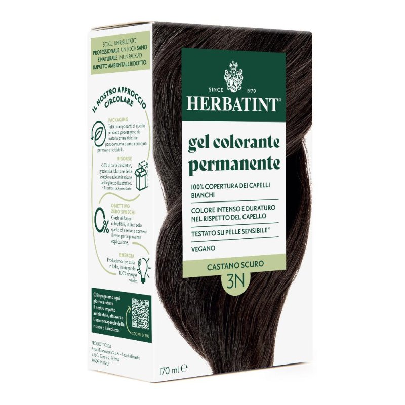 Herbatint 3N Castano scuro 170 ml - tinta per capelli castano scuro