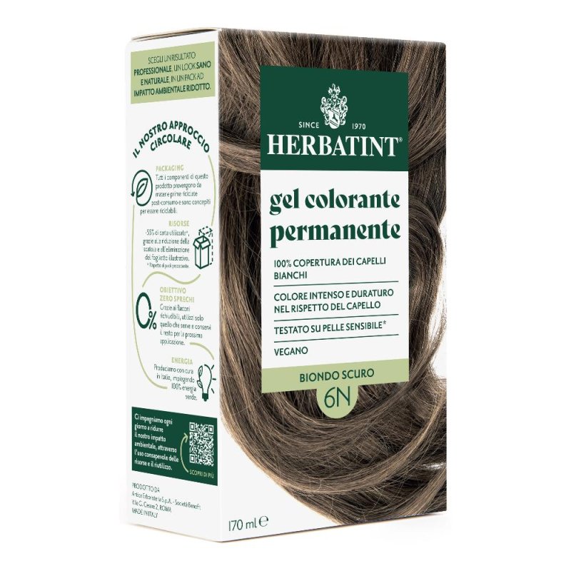 Herbatint 6N Biondo scuro 170 ml - tinta per capelli biondo scuro Herbatint 6N Biondo scuro 170 ml - tinta per capelli biondo scuro