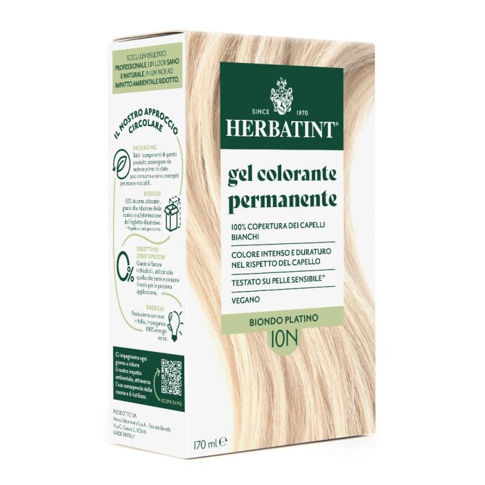 Herbatint 10N Biondo platino 170 ml - tinta capelli biondo platino