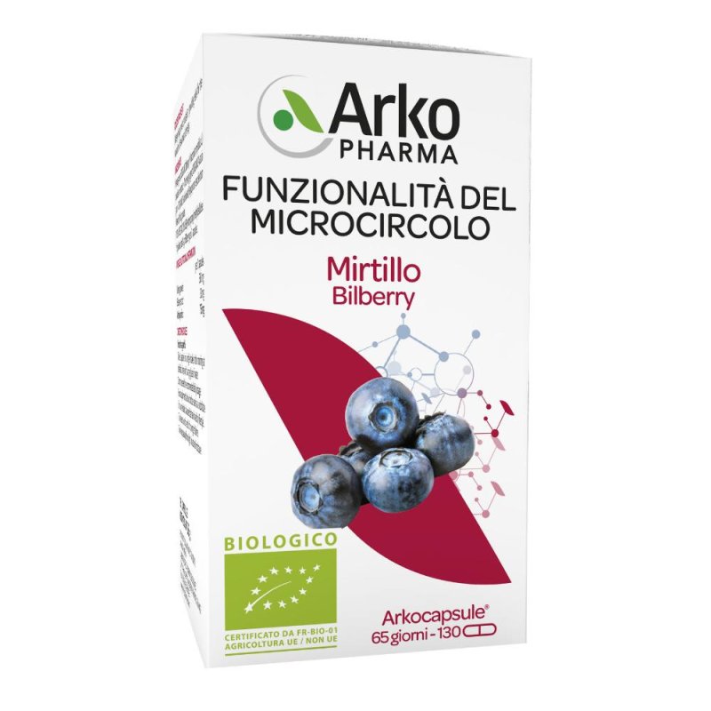 Arkocaps Mirtillo 130 capsule - integratore a base di mirtillo per microcircolo