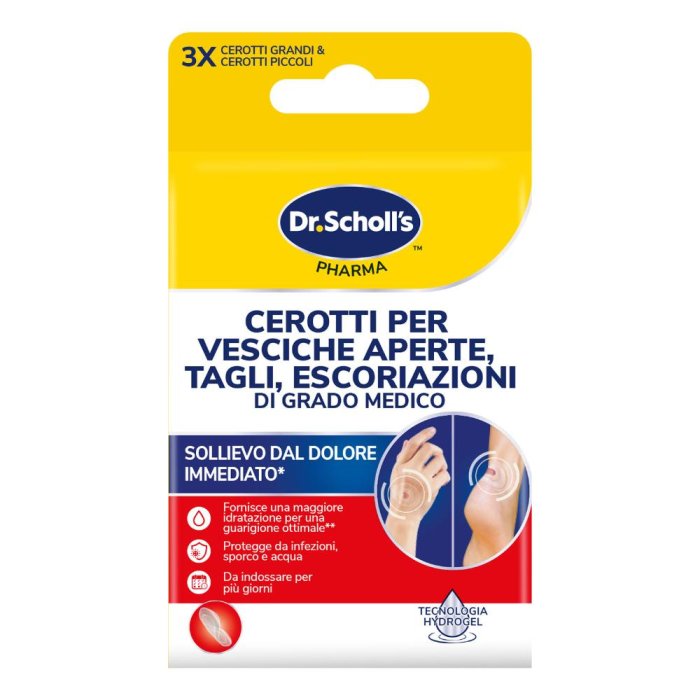 Dr. Scholl&rsquo;s cerotti Hydrogel per vesciche aperte, tagli ed escoriazioni 6 cerotti