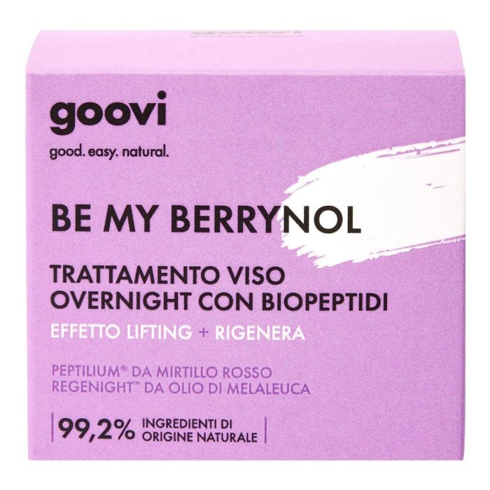Goovi Be My Berrynol - Trattamento Viso Overnight con Biopeptidi Effetti Lifting + Rigenera, 50ml Goovi Be My Berrynol - Trattamento Viso Overnight con Biopeptidi Effetti Lifting + Rigenera, 50ml