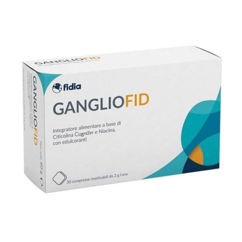 GanglioFid Integratore Alimentare Funzionalit&agrave; Neuronale, 30 compresse masticabili