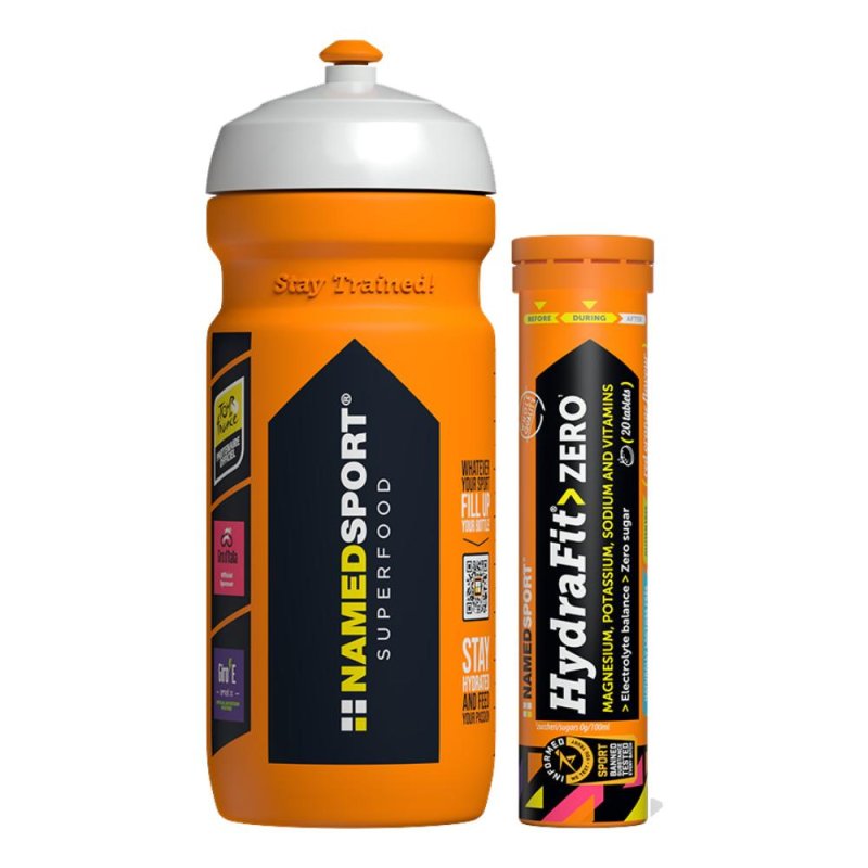 Named Sport Hydrafit Polvere 400 g + Borraccia Sportbottle – Bevanda Isotonica Reintegrante per Idratazione e Energia Durante lo Sport Named Sport Hydrafit Polvere 400 g + Borraccia Sportbottle – Bevanda Isotonica Reintegrante per Idratazione e Energia Durante lo Sport