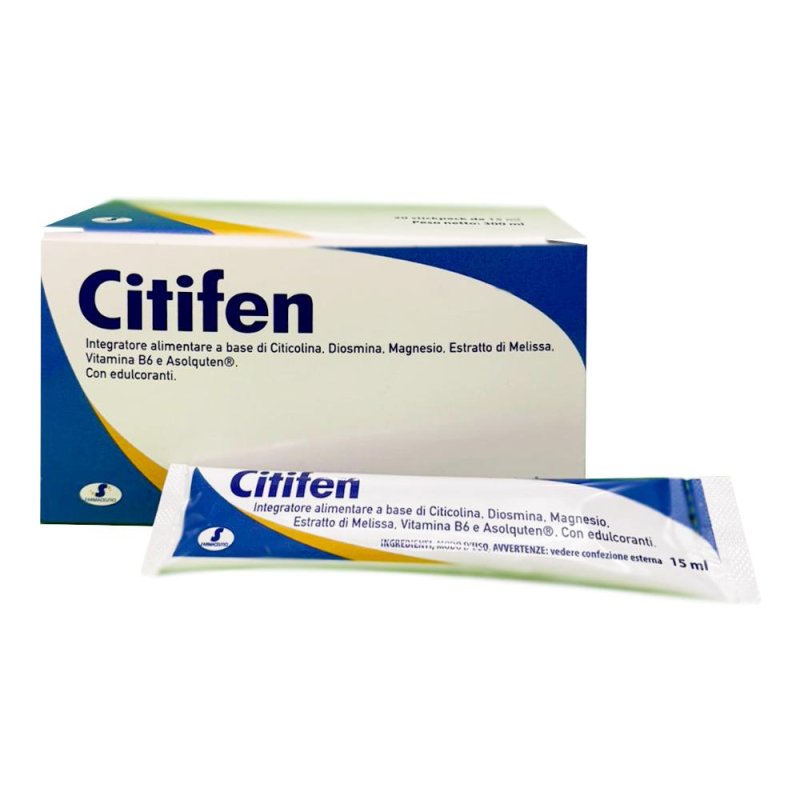 Citifen 20 Flaconcini da 15 ml Integratore in Soluzione Orale per il Benessere Generale Citifen 20 Flaconcini da 15 ml Integratore in Soluzione Orale per il Benessere Generale