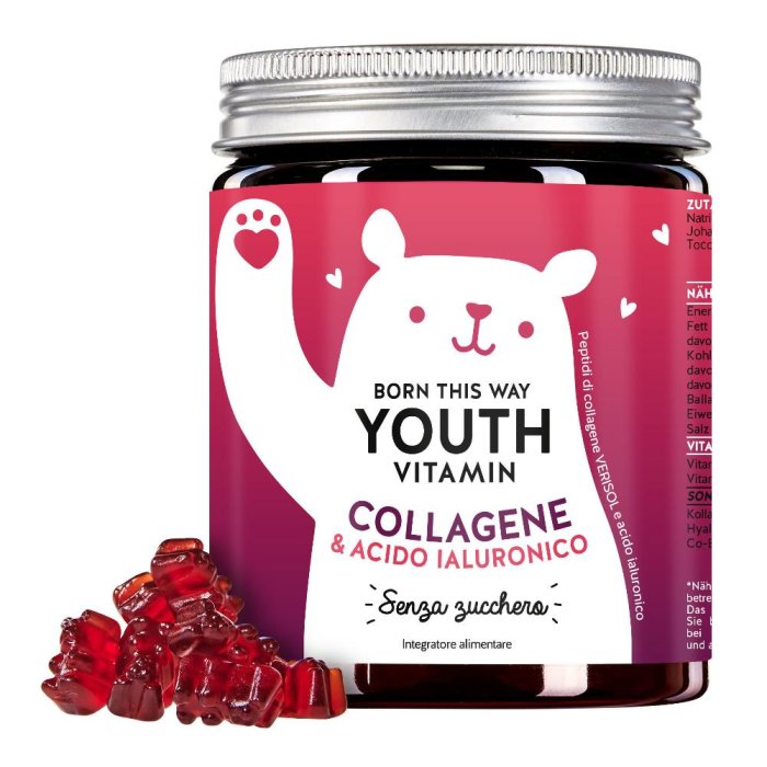 Bears With Benefits Born This Way Integratore Collagene e Acido Ialuronico 45 orsetti Bears With Benefits Born This Way Integratore Collagene e Acido Ialuronico 45 orsetti