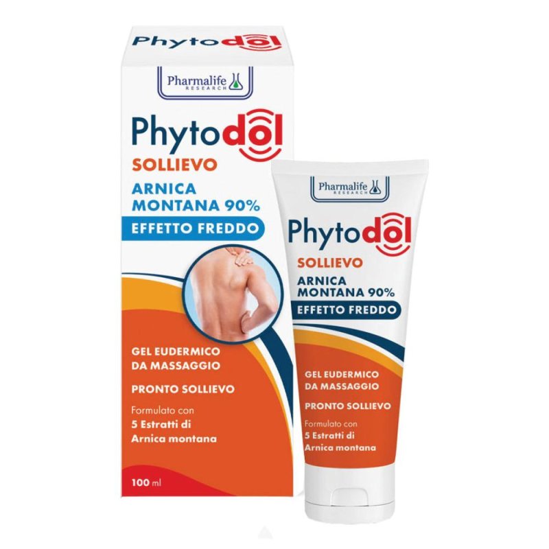 Pharmalife Research Phytodol - Sollievo Arnica Montana 90% effetto Freddo, 100ml Pharmalife Research Phytodol - Sollievo Arnica Montana 90% effetto Freddo, 100ml