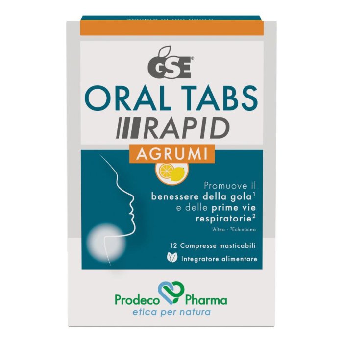 GSE Biotic+ - Oral Tabs Rapid Integratore Mucosa Agrumi 12 compresse GSE Biotic+ - Oral Tabs Rapid Integratore Mucosa Agrumi 12 compresse