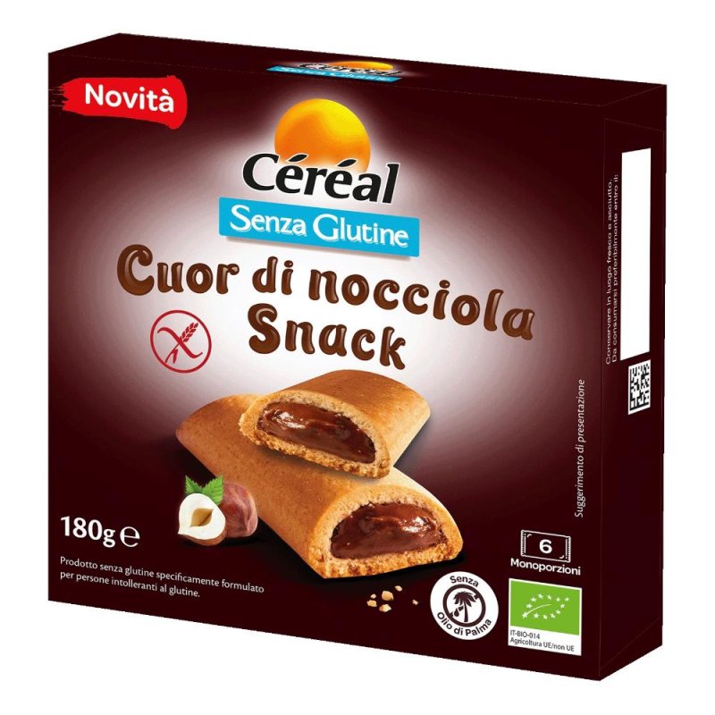 Céréal Cuor di nocciola biscotti biologici senza glutine – confezione da 180 g Céréal Cuor di nocciola biscotti biologici senza glutine – confezione da 180 g