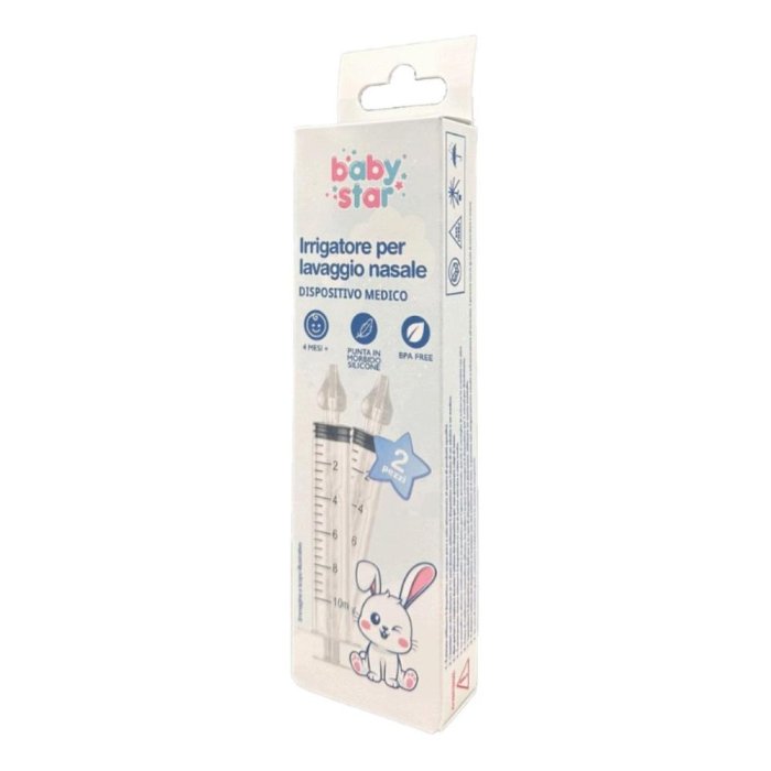 Baby Star irrigatore nasale 2 pezzi - irrigatore nasale per neonati e bambini Baby Star irrigatore nasale 2 pezzi - irrigatore nasale per neonati e bambini