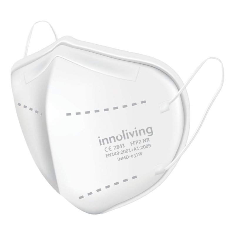 Innoliving mascherine FFP2 NR bianche 10 pz - mascherine filtranti FFP2 monouso