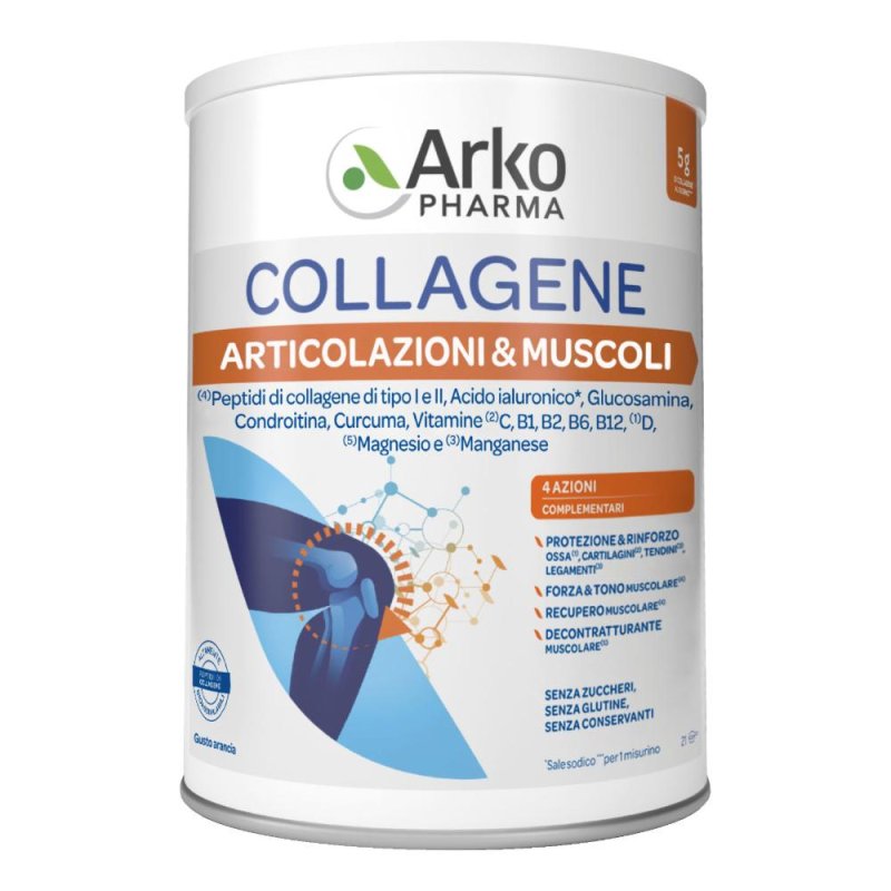 Arkopharma collagene articolazioni e muscoli 260 g con glucosamina, condroitina e acido ialuronico Arkopharma collagene articolazioni e muscoli 260 g con glucosamina, condroitina e acido ialuronico
