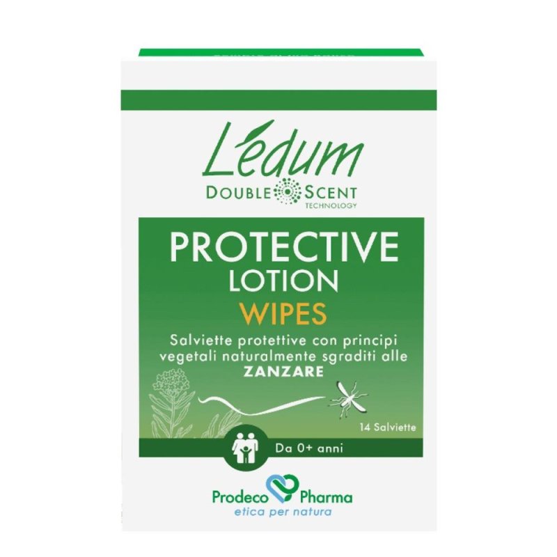 Ledum DS Protect lotion wipes 12 pz - salviette repellenti antizanzare per bambini Ledum DS Protect lotion wipes 12 pz - salviette repellenti antizanzare per bambini