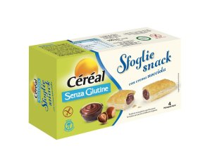 Céréal sfoglie senza glutine snack con crema alla nocciola – confezione da 4 monoporzioni