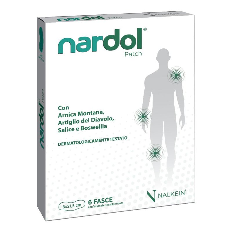 Nardol Patch 6 pezzi &ndash; cerotti naturali con Arnica, Artiglio del Diavolo, Salice e Boswellia