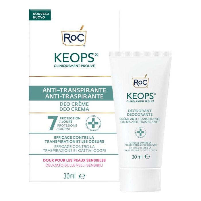 RoC Keops - Deodorante in Crema Anti-Traspirante per Pelli Sensibili 30 ml RoC Keops - Deodorante in Crema Anti-Traspirante per Pelli Sensibili 30 ml