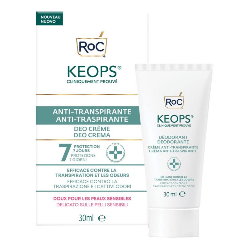 RoC Keops - Deodorante in Crema Anti-Traspirante per Pelli Sensibili 30 ml RoC Keops - Deodorante in Crema Anti-Traspirante per Pelli Sensibili 30 ml