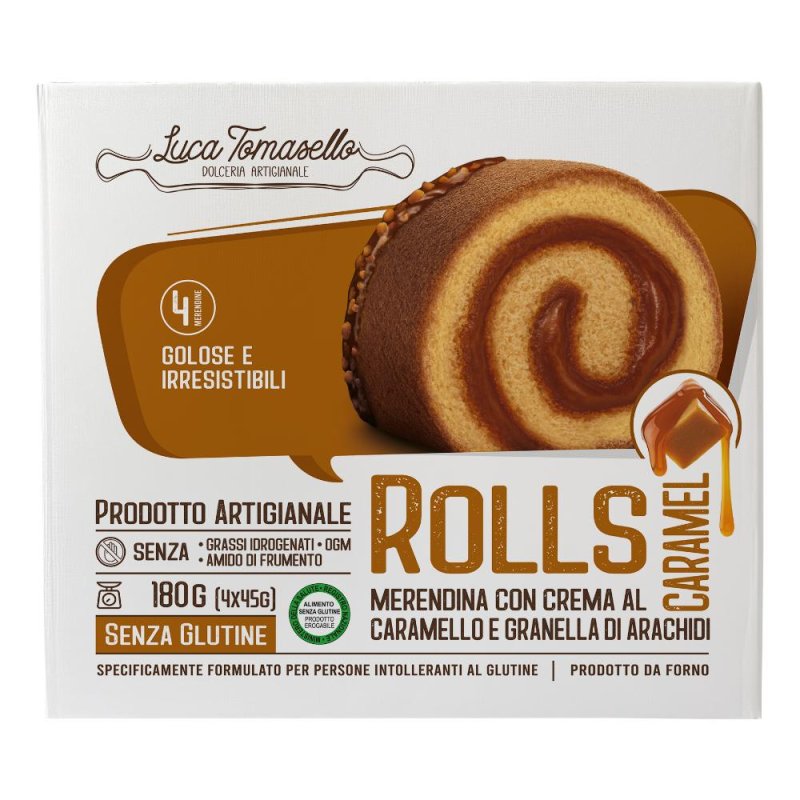 Rolls sensation al caramello senza glutine Luca Tomasello 180g