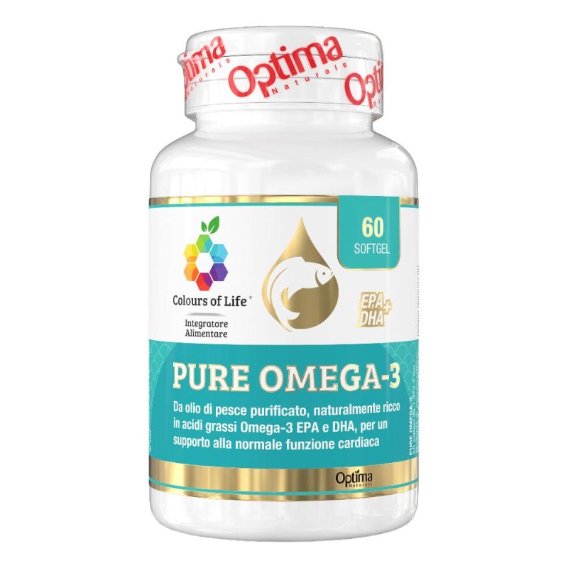 Pure omega 3 integratore alimentare 60 capsule colours