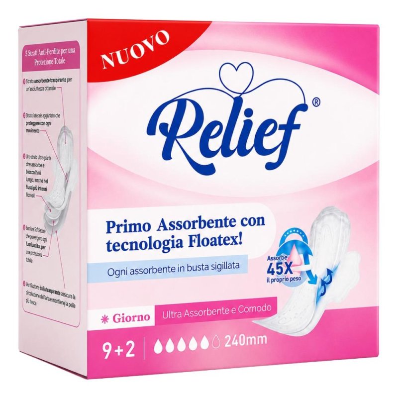 RELIEF ASSORBENTI GIORNO 11PZ