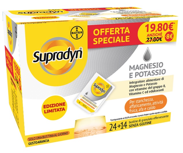 Supradyn magnesio e potassio edizione limitata 24 + 14 buste