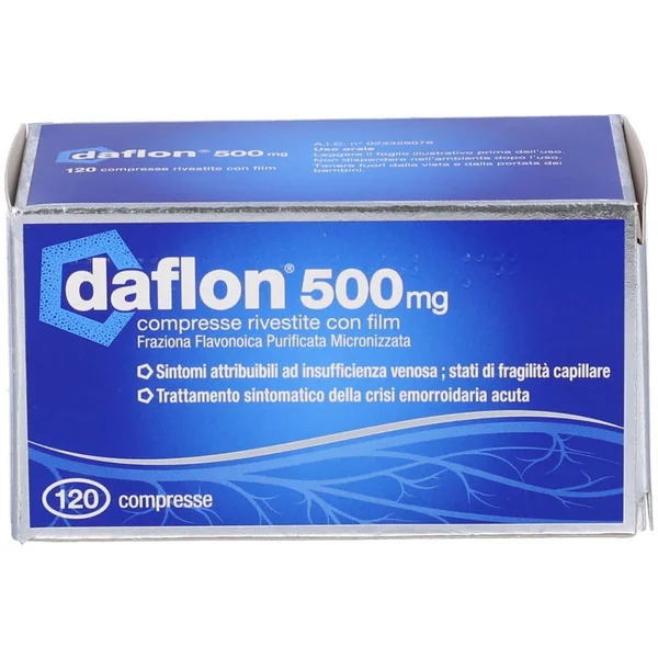 Daflon 500 mg Emorroidi ed Insufficenza Venosa 120 Compresse Rivestite