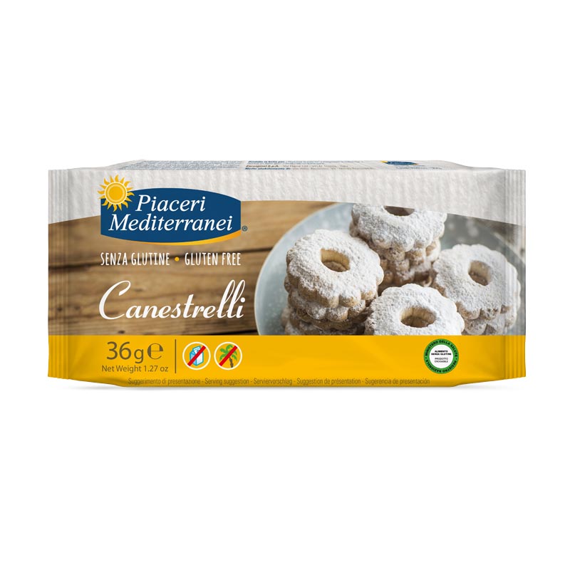 Eufarma Linea Senza Glutine Piaceri Mediterranei Biscotti e Pasticceria Canestrelli 125 g