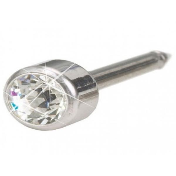 Orecchino Singolo a Perno Stile Tiffany con Perla 4 mm per Donna - Gioiello Elegante and Raffinato