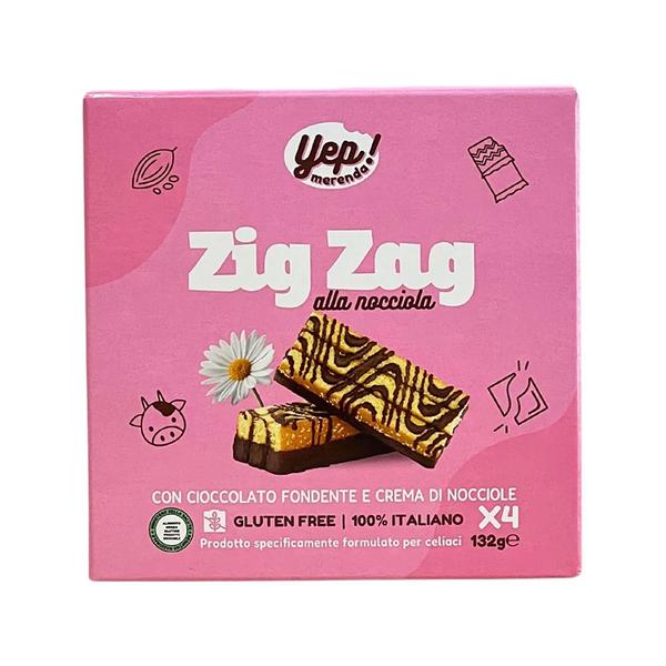 Yep Merenda Zig Zag al Cioccolato 4 Pezzi - Snack Dolce al Cacao per Bambini e Adulti
