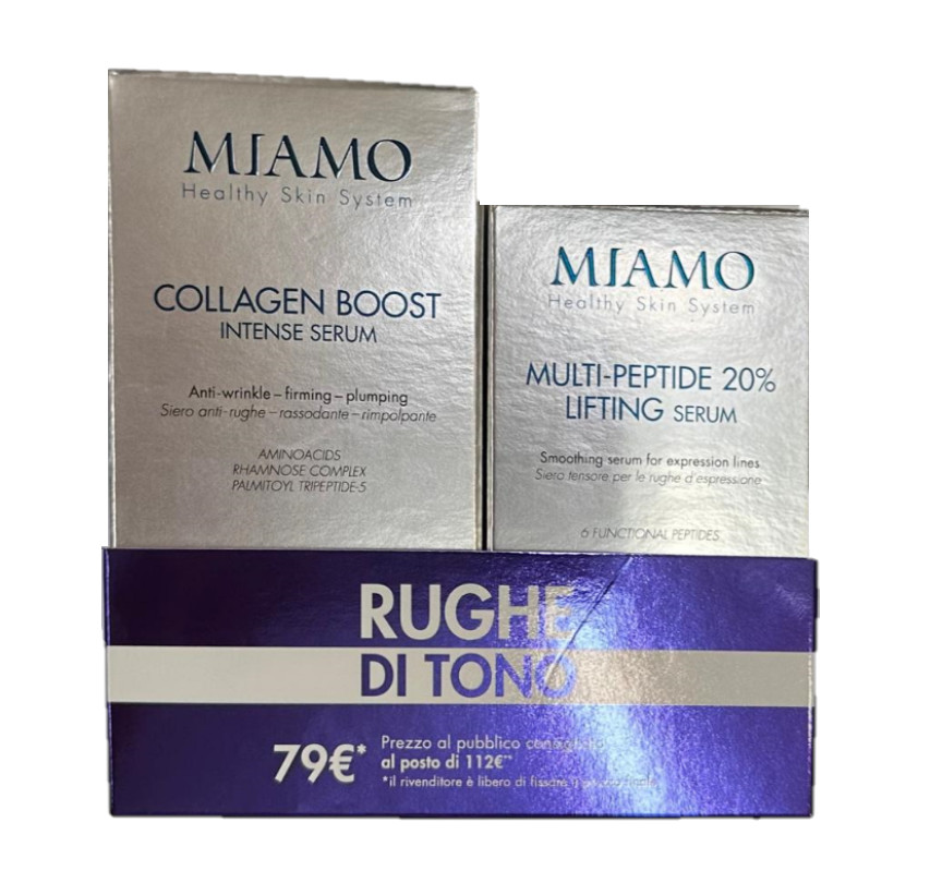 Miamo Cofanetto Rughe di Tono Collagen Boost 30ml + Multi-peptide 10ml