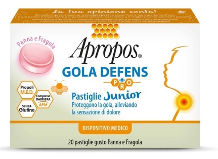 Apropos Gola Defens Pro 20 Pastiglie Junior Panna Fragola