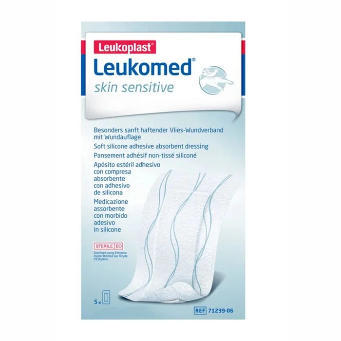 Leukoplast Leukomed Skin Sensitive Medicazione Adesiva 5x7,2cm 5 Pezzi