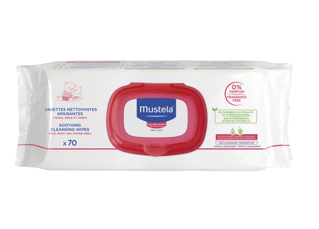 Mustela Salviette Detergenti Lenitive 70 Pezzi