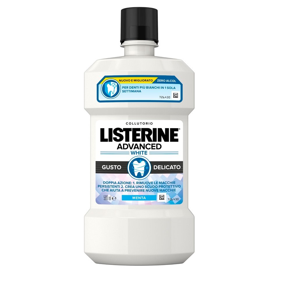Listerine Advanced White Collutorio Gusto Delicato 500 ml